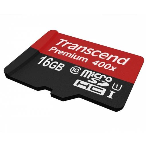 Foto - Transcend Micro SDHC Premium 400x 16GB 60MB/s UHS-I