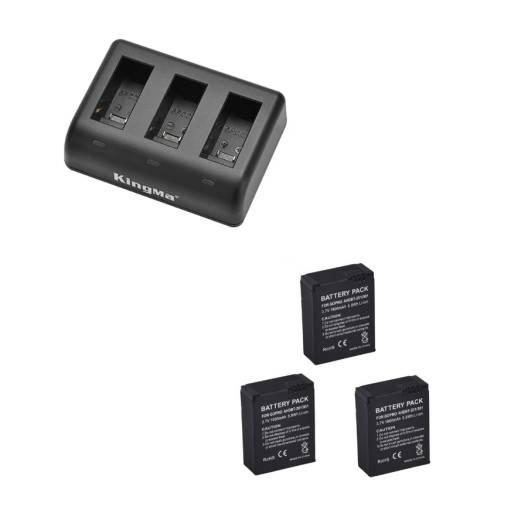 Foto - Li-ion trojitá 1600mAh baterie + nabíječka pro GoPro Hero 3
